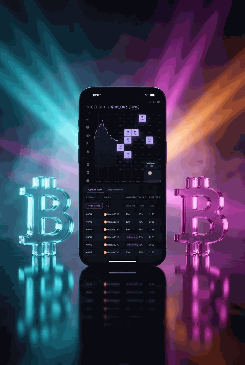 1000x — selecting a distant price target on the live crypto chart