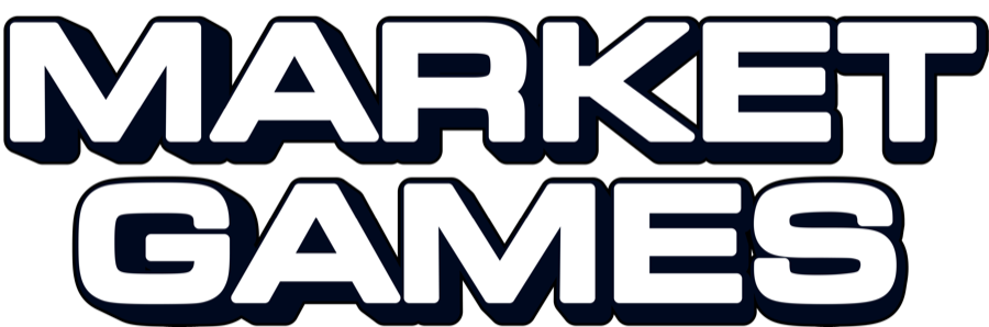 Market Games™ logo — stacked, white version for dark backgrounds