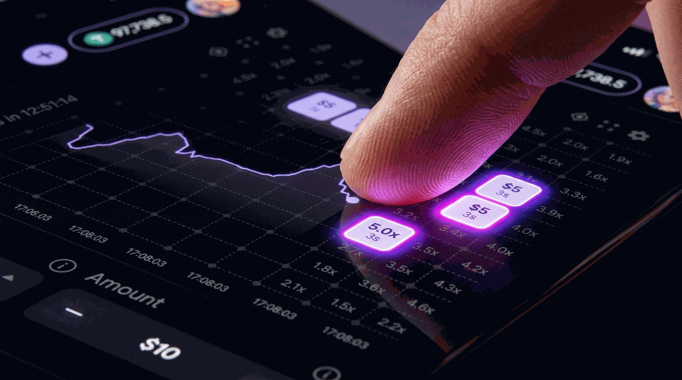 High/Low — calling higher or lower on the live crypto index
